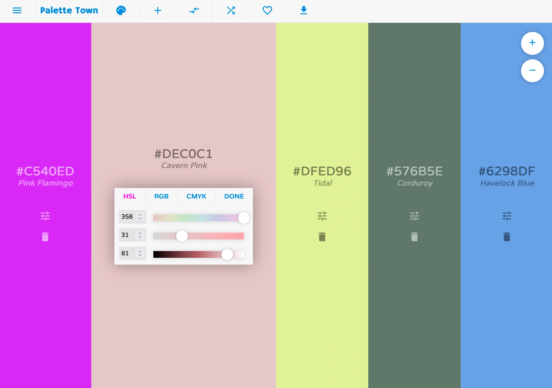 Palette Town Interface