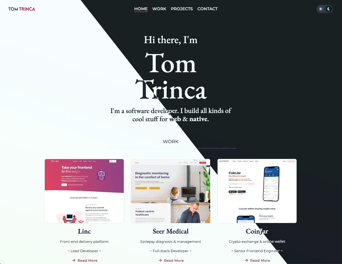 Light and dark mode comparison